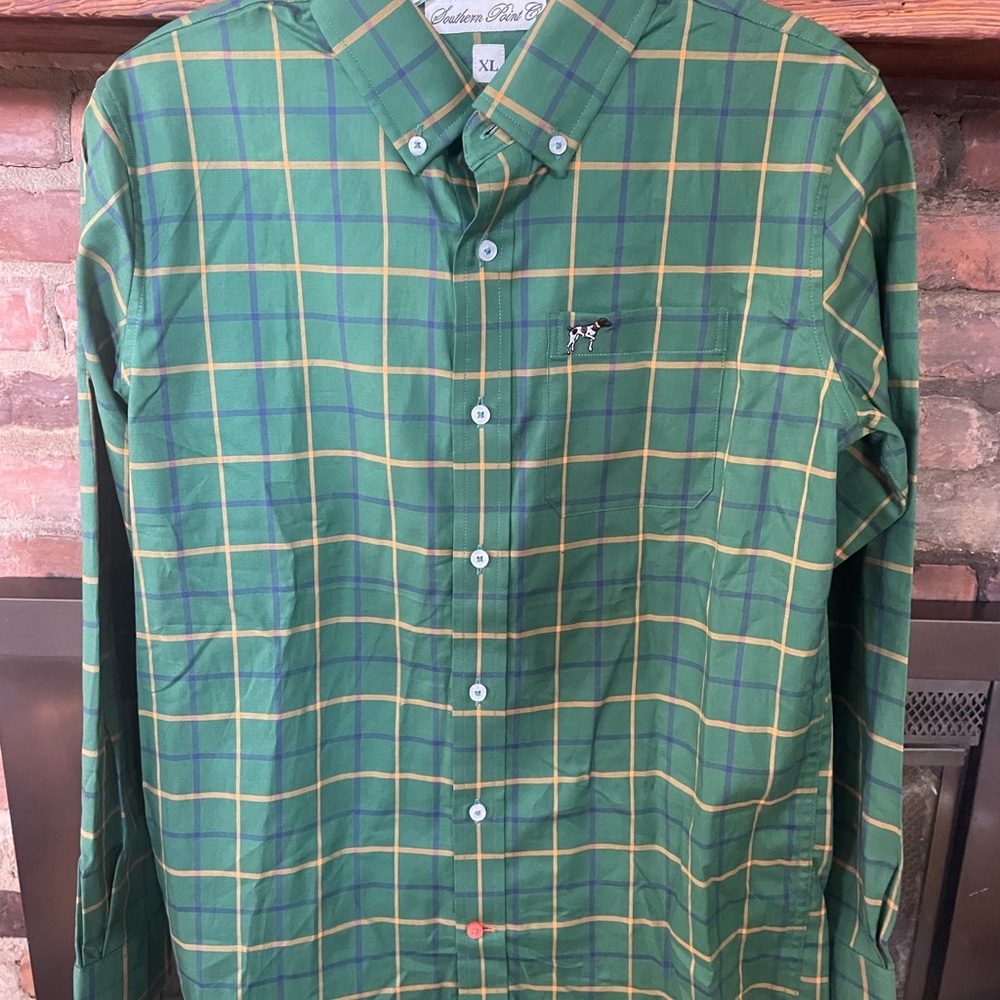 Youth Green Plaid Shirt